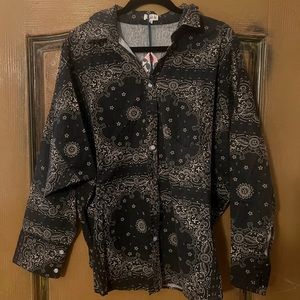 Paisley print button down! Super cute! Dress up or down!